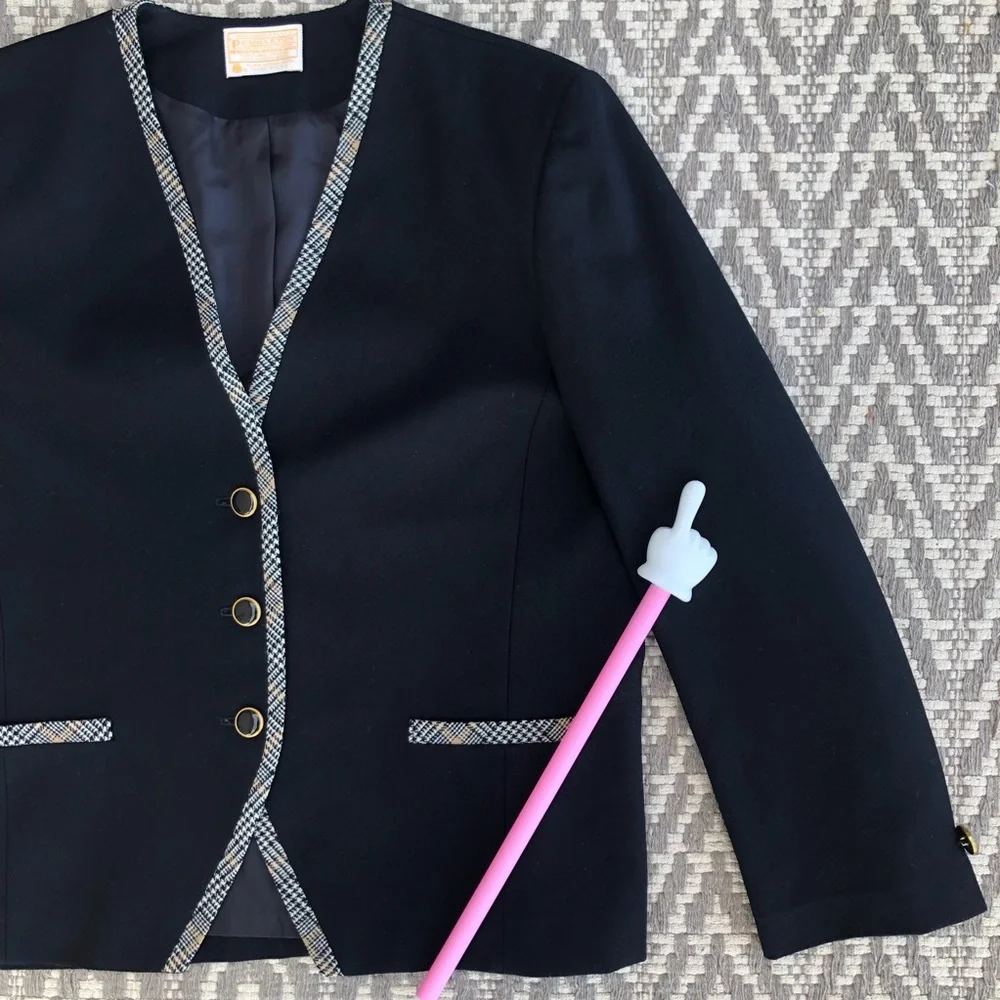 Pendleton three button front pure virgin wool blazer size 14